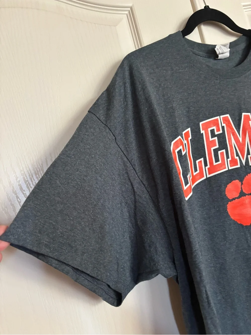 Gildan gray heathered crewneck short sleeve Clemson T shirt XXL - Picture 3 of 5